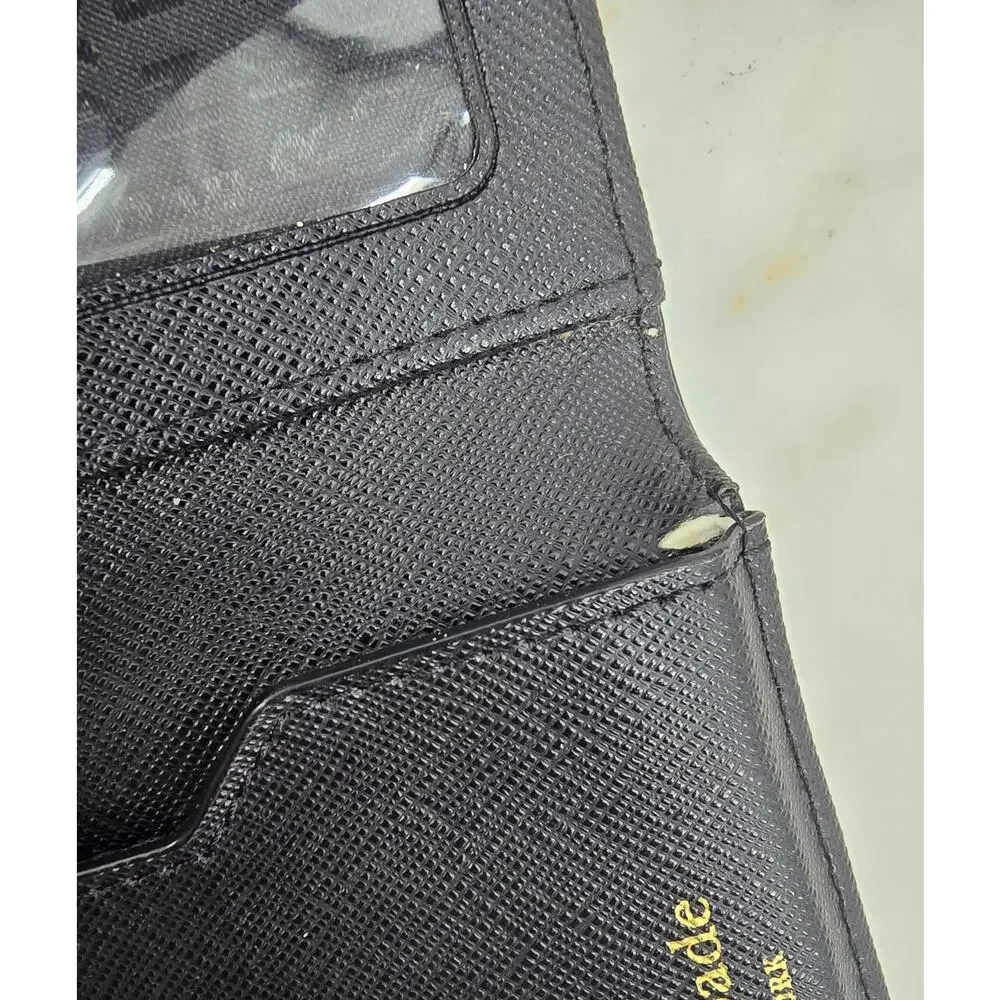 Kate Spade Laurel Way iPhone Wristlet Wallet Black Saffiano‎ Leather